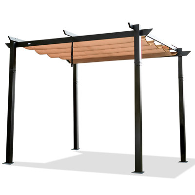 Weather - Pavillon d'extérieur - Pergola en aluminium avec auvent rétractable, abat-jour de cour, patio