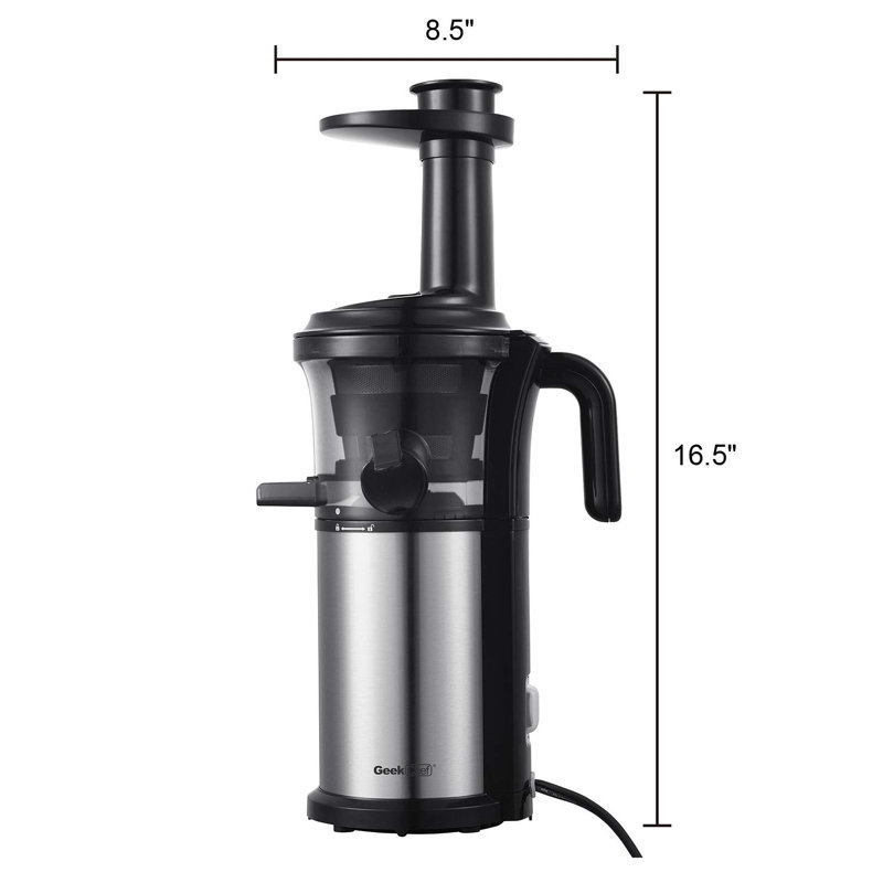 Extracteur de jus à pression à froid et à froid compact électrique Home Easy geek chef