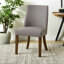 Chaises parson rembourrées Faxan Kensington, gris foncé