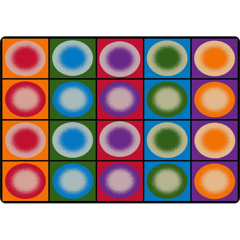 Tapis géométrique, Rectangle 5 pi 10 po x 8 pi 4 po