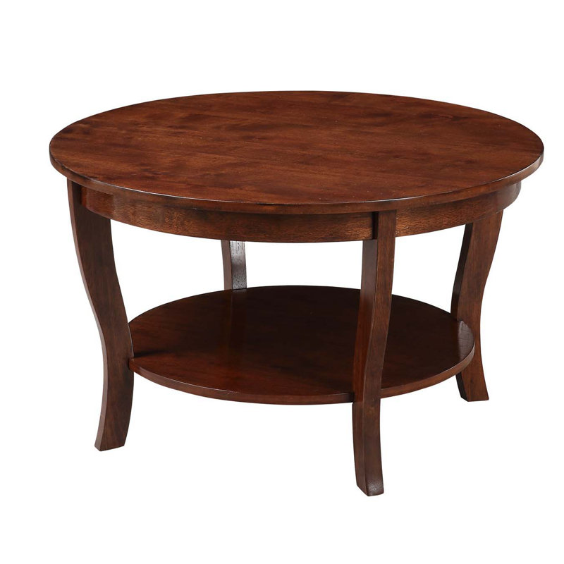 Carbin 30" Coffee Table with Shelf, Espresso
