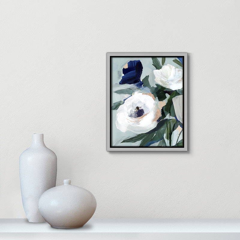 «Eernal Spring I - Floater Frame», reproduction d'art sur toile, Argent, H 11,5 po x l 9,5 po x P 2 po