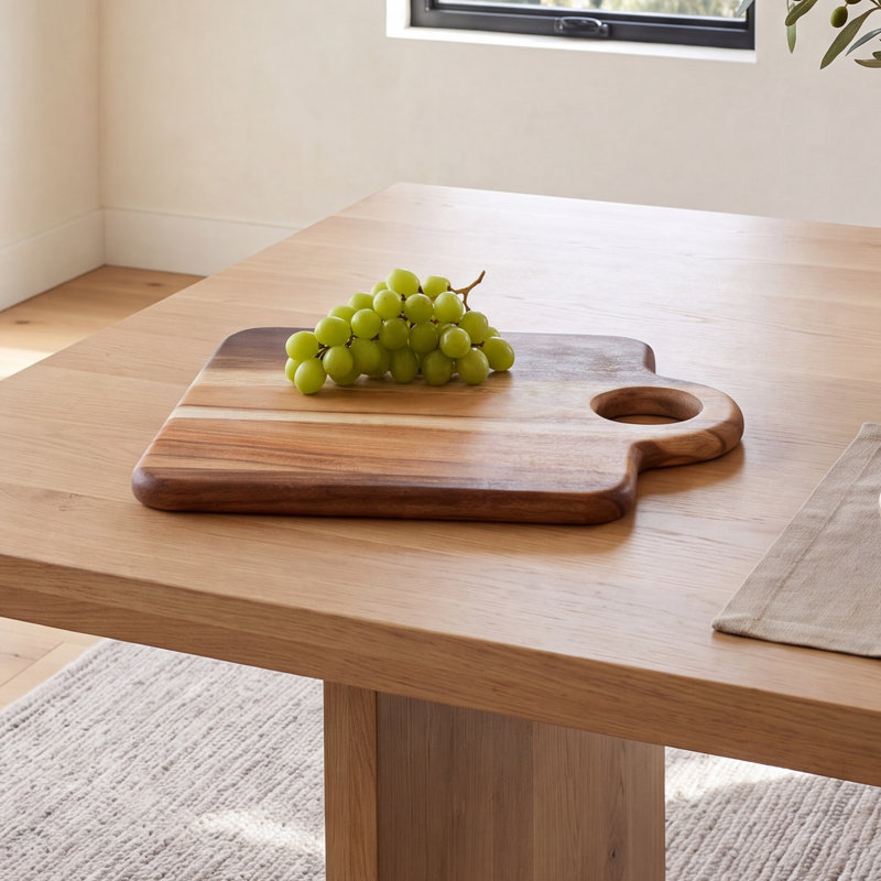 Square Suar Wood Cutting Board with Handle