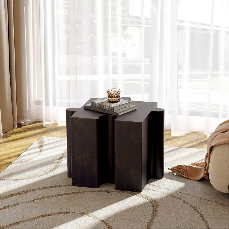 Ensemble de 2 tables de casse-tête artistique, tables d'appoint modulaires MGO avec emboîtement (1 convexe et 1 concave), capacité de 200 lb pour l'intérieur et l'extérieur