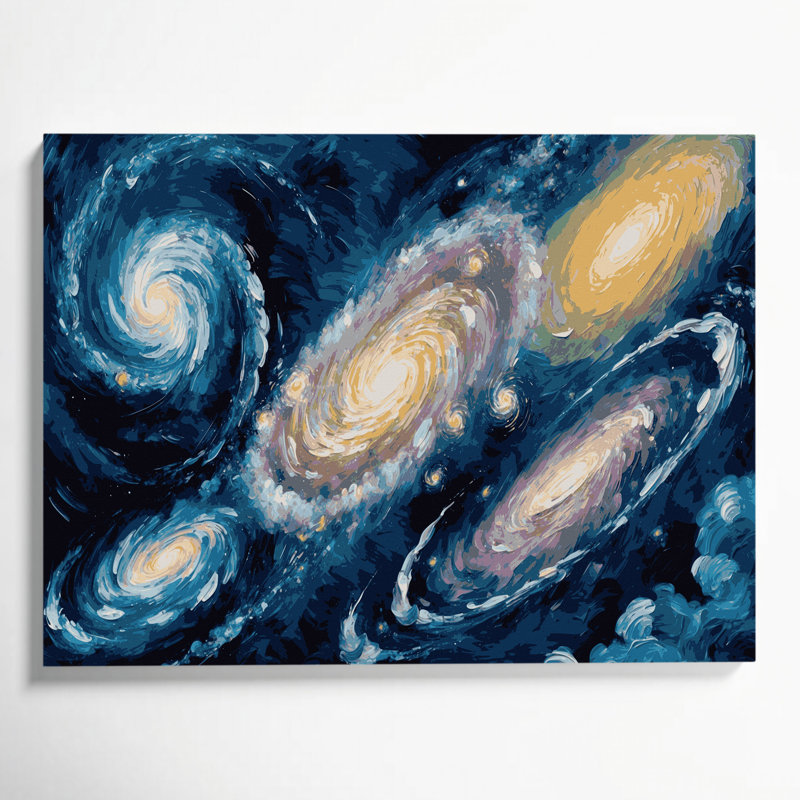 Art mural sur toile Space Stephans Quintet, H 20 po x l 24 po
