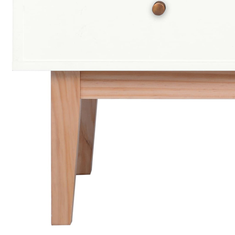 Twinspur Sideboard, White/Light Brown
