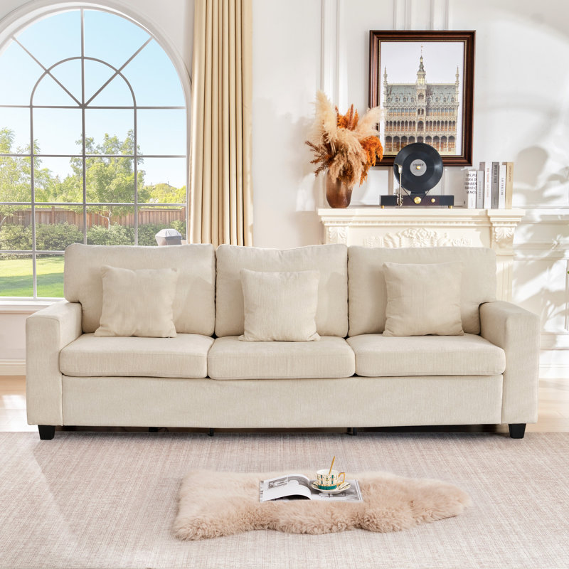 Canapé en chenille 94,49 "Comfy Cloud Couch, Beige