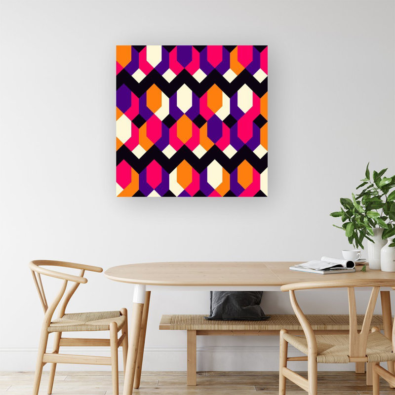 Coloured Abstract Pattern - Wrapped Canvas Print