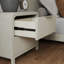 Ensemble de chambre à coucher 3 pièces avec lit à panneau et deux tables de chevet gris clair, très grand Roundhill Furniture-2065969865