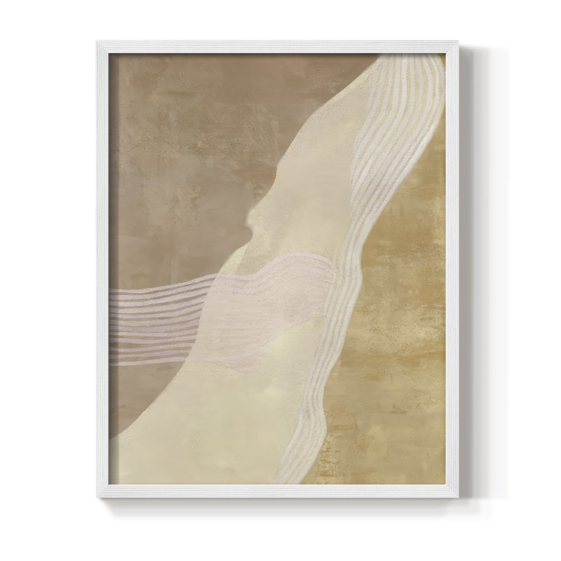 «Cradle II», reproduction encadrée - bois massif, H 21 po x l 17 po, Blanc