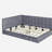 Full-size fabric day bed/sofa bed frame - grey, velvet-102635451