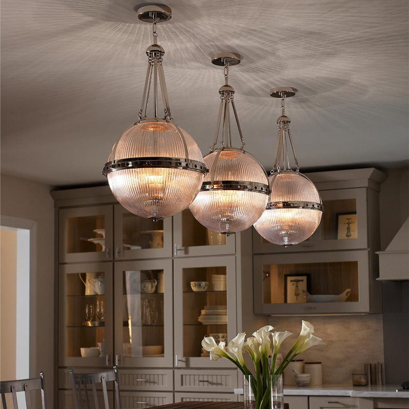 Zolder 3 - Light Sphere Pendant, Polished Nickel