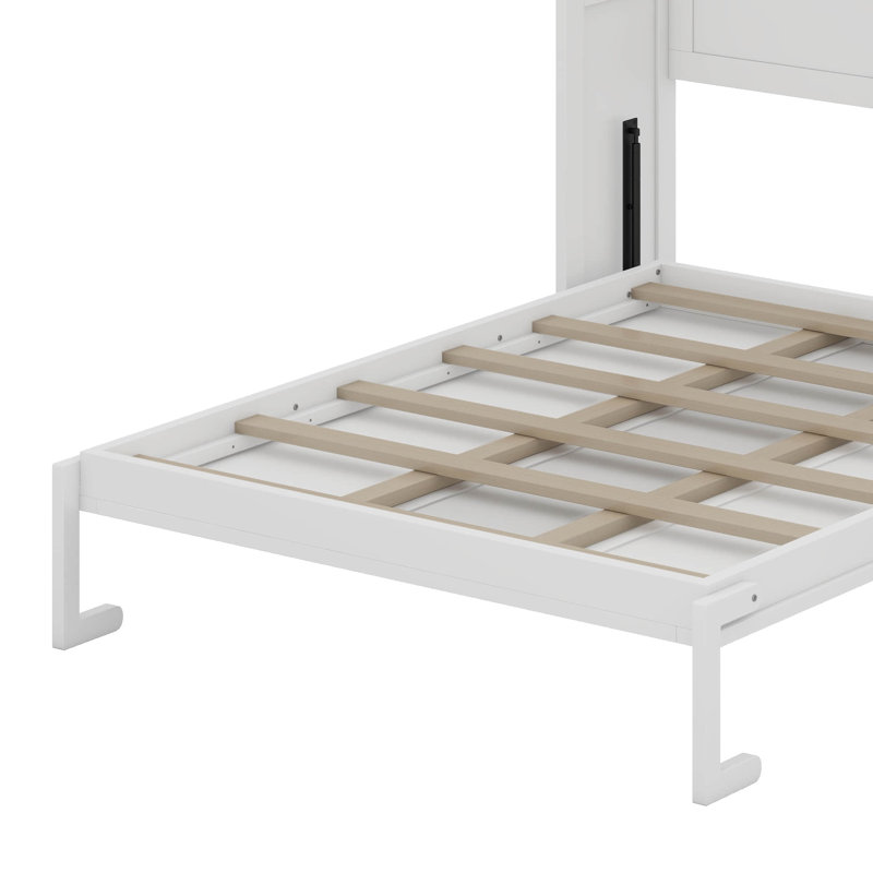 Armoire murale avec tablettes et tiroir Murphy, Double, Blanc