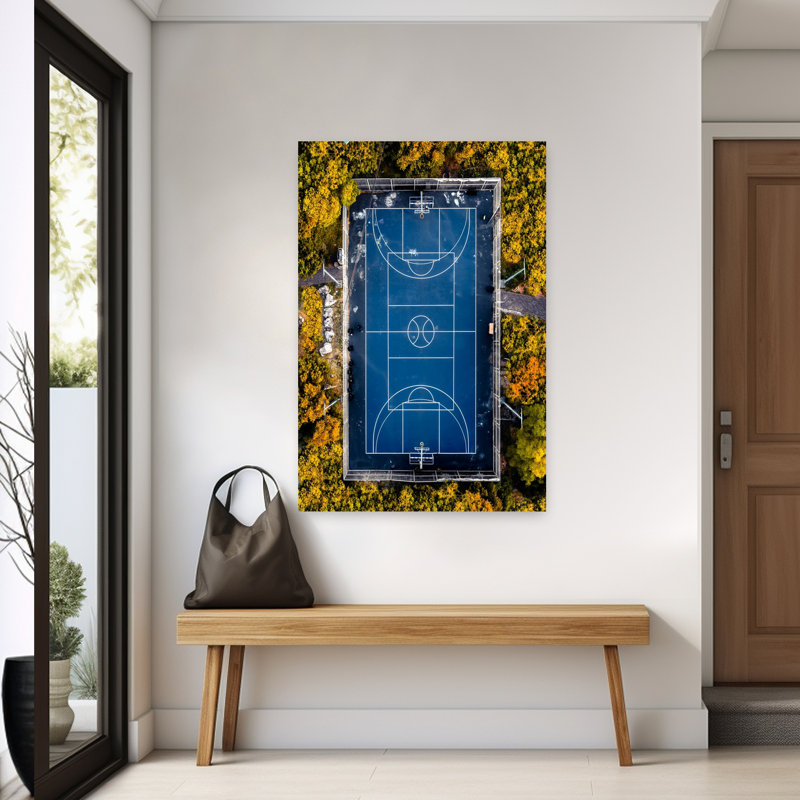 Art contemporain abstrait The Court, 60" H x 40" W