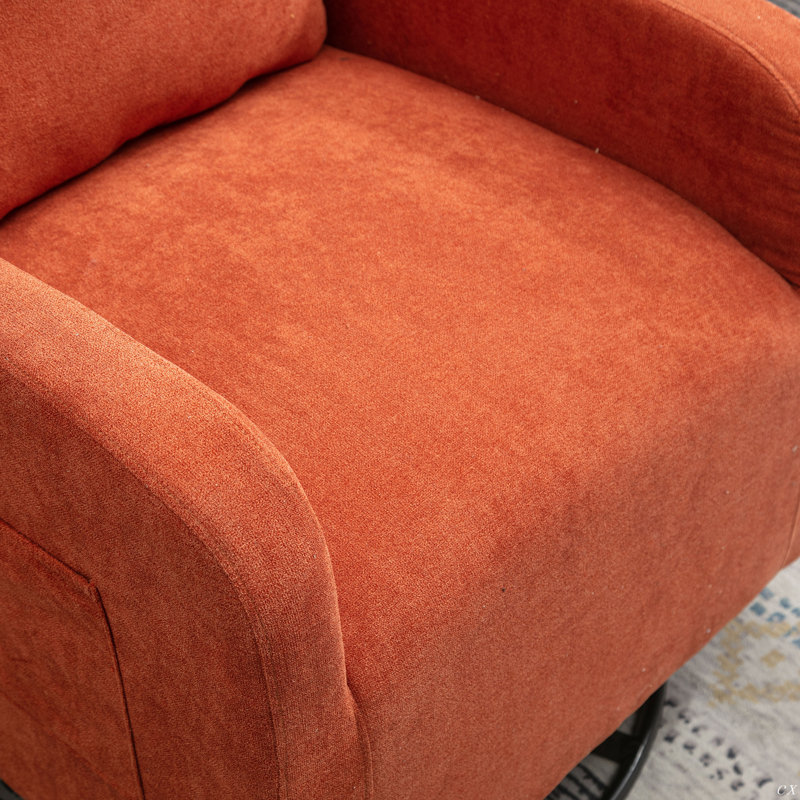 Chaise berçante Rayfe, Tissu orange