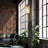Latavious 6.5"W 1-Light Gold Pendant Light with Textured Glass Brown Mango Wood & Glass Shade