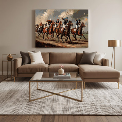 Art sportif sur toile brun Sports Polo