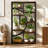 Geometric Design Display Shelf,Spacious Bookcase,Freestanding Bookshelf