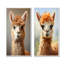 «Brown Majestic Alpaca Portrait I», ensemble de 2 reproductions d'art sur toile Alpaca-102582889-102582892