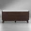 Banc d'entrée en rotin avec rangement Boho, banc à chaussures rembourré avec portes doubles, rangement en bois