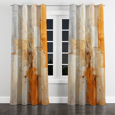 Rideau occultant avec œillets Glam Orange Beige Collage IV - Glam