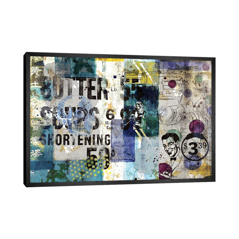 Guns And Butter Disaster by Taylor Smith - Print on Canvas, Black Framed, 45.72cm H x 66.04cm W x 3.81cm D