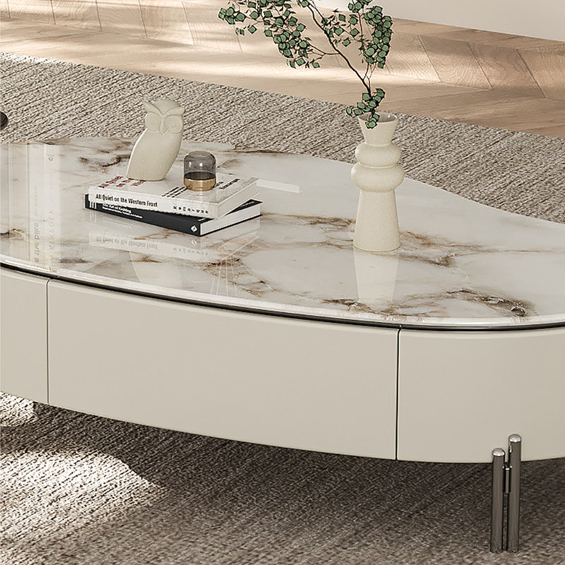 Creative microcrystalline stone coffee table, Multicolor