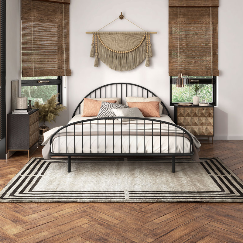 Lit plateforme Anguilla, Grand, Noir