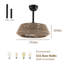 19" Bedroom Corded Ceiling Fan With Light - 4 Dimmable Bulbs, 7 Blades, Reversible DC Motor, Remote Control Compatible