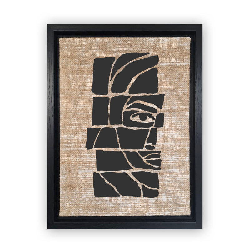 Peinture décorative sur toile, Noir, H 18,1 po x l 14,2 po