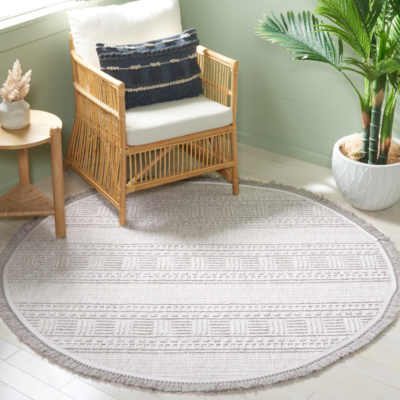 Tapis rayé Jalanie Performance, Rond 5 pi 3 po