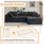 Canapé modulaire réversible désossé de l 108 po sans assemblage requis-673390763