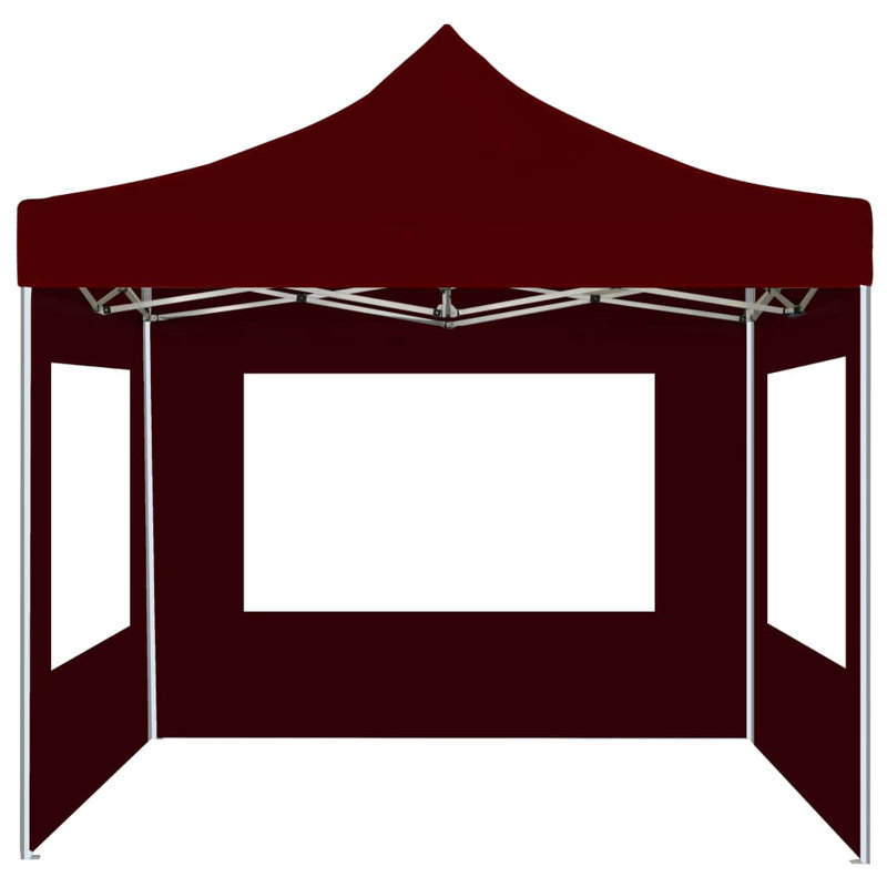 Abney 7.62m x 7.62m Metal Party Tent, 78.74 "H x 78.74 "W x 124 "D, Bordeaux