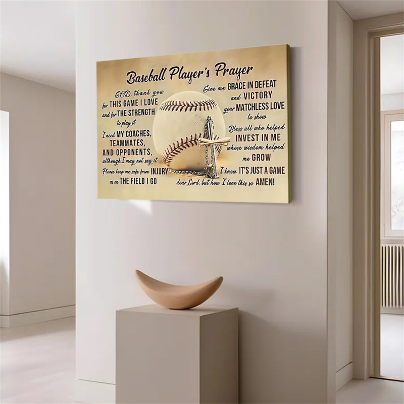 Baseball, art mural garçon, 16x24inch