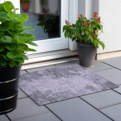 Tapis mauve lavable à la machine intérieur / extérieur Xhevrie