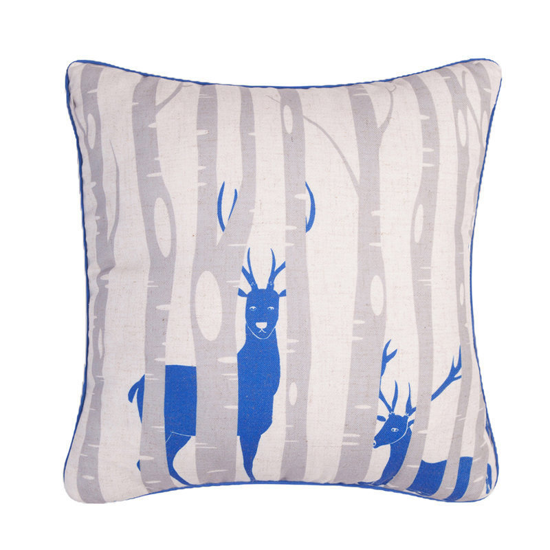 Quebec Throw Pillow, Blue, Polyester/Polyfill
