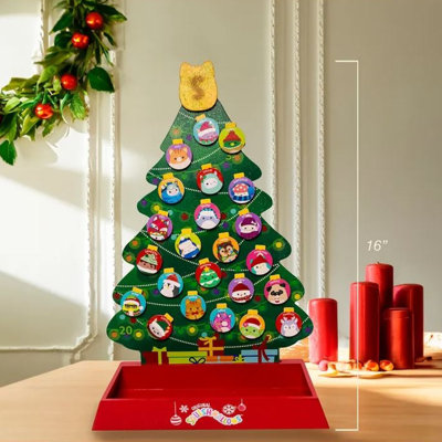 Kurt Adler Squishmallows Character Advent Calendar, Christmas Tree In Multicolored