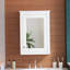 Armoire de rangement murale avec miroir, armoire à pharmacie avec tablette réglable, économiseur d'espace au-dessus de la toilette pour les salles de bain organisées-108612335