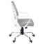 Chaise ergonomique pour bureau d'ordinateur, hauteur et angle réglables, pivotante, filet gris, métal avec siège, filet, base 5, look contemporain