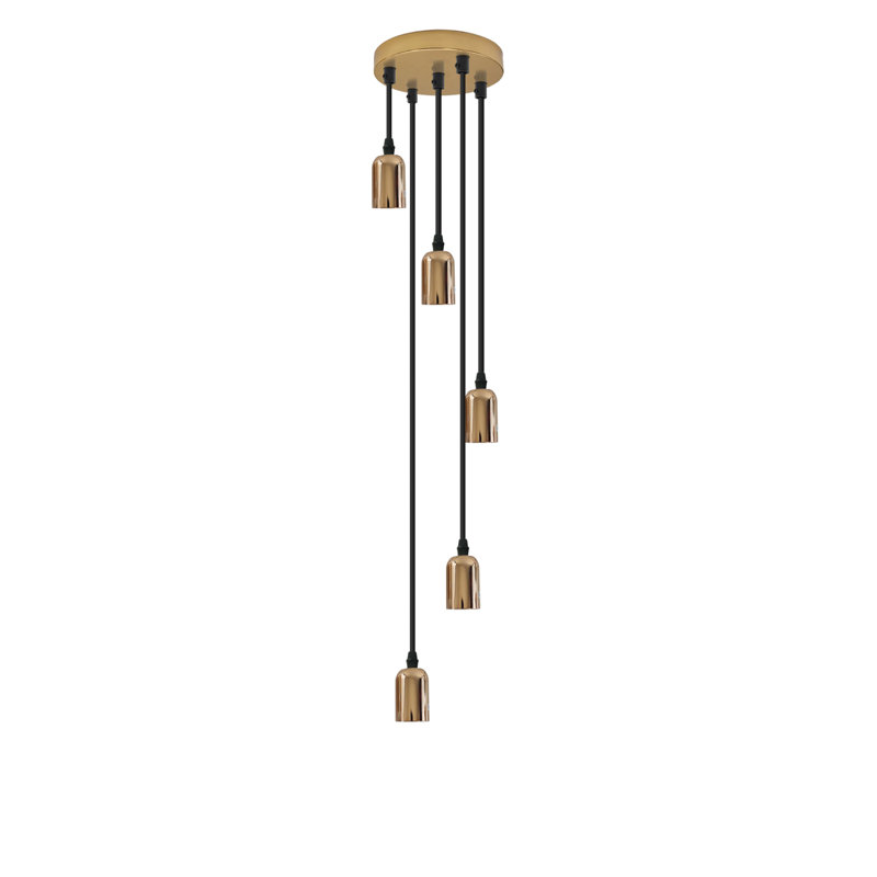 Armida - Light French Gold Cluster Pendant, 5