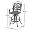 Tabouret pivotant en fonte d'aluminium