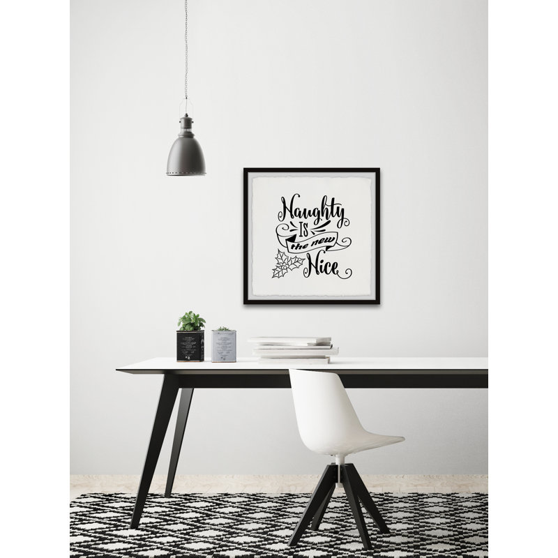 Naughty Is The New Nice - Single Picture Frame Print, 61cm H x 61cm W x 3.81cm D
