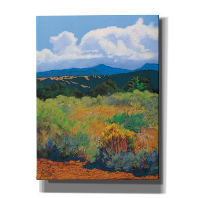 «Distant Hills» par Mary Silverwood, art mural sur toile, 40 po x 54 po