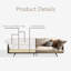 Canapé modulaire kaki en cuir véritable-404348030-404348028