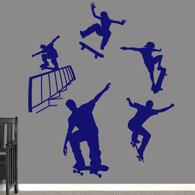 Décalcomanie murale skateboard