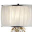 Lampe de table argentée 29 "avec prise Ivanna
