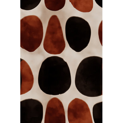 Abstract Wallpaper Organic Shapes Removable Terracotta Wall Double Roll
