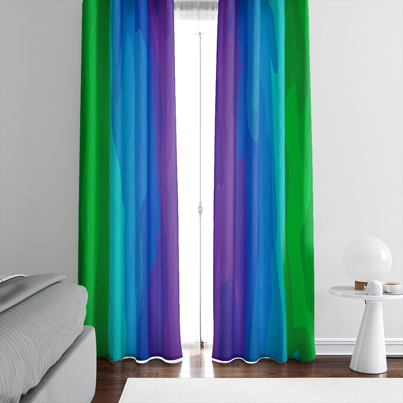Panneaux de rideaux semi-transparents Ombre, l 40 po x L 82 po