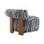 Fauteuil d'appoint de style contemporain avec dossier cylindrique en mousse à haute densité à motif zébré de 1 pièce-1263427820