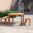 4 - Person Wood Patio Dining Set with Rectangular Table-1030639460